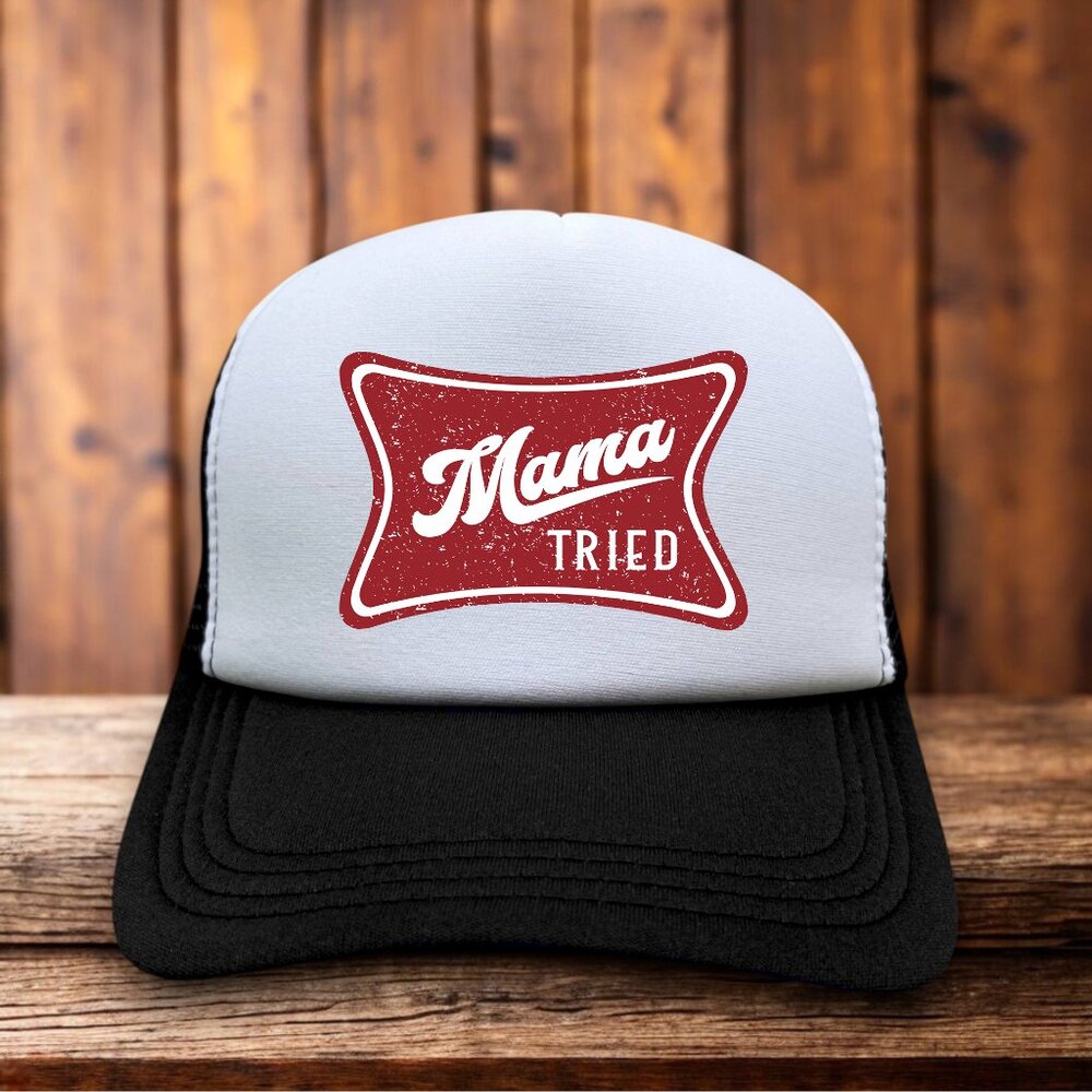 Merle Haggard Mama Tried Unisex Trucker Hat Black Snapback Country Baseball Cap